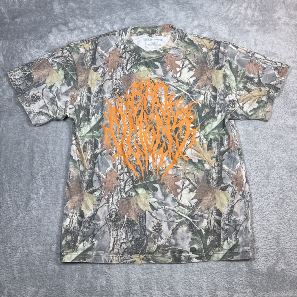 Bad Omens Band Tour Shirt Men Large Camo Death Metal Font